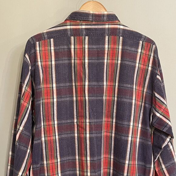 Vintage Mr. Leggs Shirt Plaid Flannel Button Up USA Made Mens‎ XLT 17-17.5 EUC - Picture 5 of 9